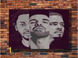 Kendrick Lamar Wall Mural Art J Cole Drake Kendrick Lamar Damn Silk Art Poster Y1323