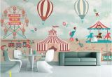 Kids Murals for Walls Kids Wallpaper Red Circus Wall Mural Amusement Park Wall Art