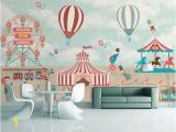 Kids Murals for Walls Kids Wallpaper Red Circus Wall Mural Amusement Park Wall Art