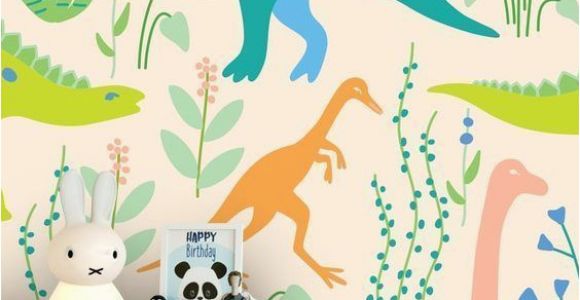 Kids Wall Mural Wallpaper Dinosaurs In 2019