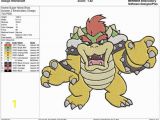 King Koopa Coloring Pages Super Mario Bros Bowser 2 Embroidery Design