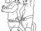 Kitty softpaws Coloring Pages Puss In Boots and Kitty Coloring Pages for Kids Printable Free