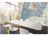 Komar Concrete Blocks Wall Mural Old Vintage City Map New York Wall Mural