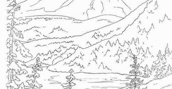 Landscape Coloring Pages for Adults to Print Woods Landscape Coloring Pages Google Search