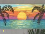Large Beach Wall Murals Beach Palm Trees Sunset Custom Sign 36×16 Palm Trees
