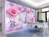 Large Cloth Wall Murals Modern Simple 3d Embossed Rose Wallpaper and Living Room Tv Background Wall Paper Stereo Wall Cloth Mural Custom Size High Definition Wallpaper