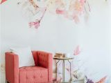 Large Floral Wall Mural Spring Floral Wall Mural Watercolor Wallpaper In