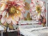 Large Floral Wall Mural Vintage Flower Leaves Idcwp Wallpaper Wall