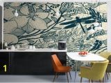 Large Mural Prints Blue Insect Pattern Wallpaper Wall Mural for the Home