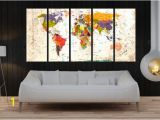 Large Wall Murals Canvas Push Pin World Map Wall Decal Canvas Print World Map Wall Art Set Of