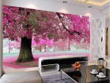 Large Wall Murals Flowers Large Mural Customized 3d Wallpaper Abstraction Painting with Flowers Tree Behind sofa Tv as Background In Living Room Bedroom