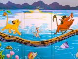 Lion King Wall Mural Mural Showing Scene From the Lion King Hakuna Matata What