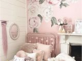 Little Girl Room Wall Murals Classic Pink Peony & Rose Wall Decals Full Set 10 Flowers