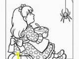 Little Miss Muffet Coloring Page Mother Goose Coloring Page Pre K Arts & Crafts
