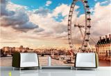 London Map Wall Mural London Wall Mural for Interior London Eye Wallpaper for Wall Decor London Wall Decal for Home London Wall Mural for Living Room Sku