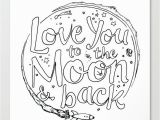Love You to the Moon and Back Coloring Page Love You to the Moon & Back Coloring Page Canvas Print