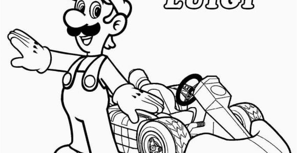 Luigi Mario Kart Coloring Pages Unique Mario Kart Coloring Pages Coloring Pages