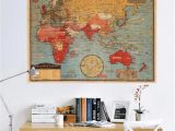 Map Wall Mural Kids Vintage World Map Wall Sticker for Kids Room Bedroom Europe