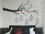 Marauders Map Wall Mural Tree Birds and Birdcages Vinyl Wall Art Decal Wd 0917