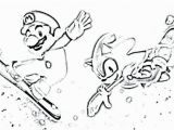 Mario and sonic Olympic Games Coloring Pages Mario and sonic Coloring Pages Coloring Pages Line sonic Coloring