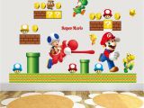 Mario Brothers Wall Mural Hot Sale New Cartoon Wall Sticker Super Mario Bros Vinyl Removable Decals Kids Nursery Wall Sticker Decoration Wall Sticker Decoration Art From