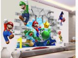 Mario Brothers Wall Mural Super Mario Bros Kinder Abnehmbare Wandaufkleber Abziehbilder Kindergarten Wohnkultur Wandbild Für Jungen Schlafzimmer Wohnzimmer Wandbild Kunst