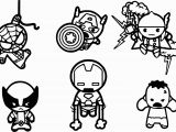 Marvel Characters Coloring Pages Avengers Baby Chibi Characters Coloring Page