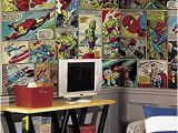 Marvel Comic Book Wall Mural Fablon Fab Ic Adhesive Grey Amazon