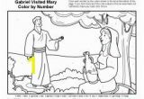 Mary and Angel Gabriel Coloring Page 8 Best Gabriel Visited Mary Bible Activities Images