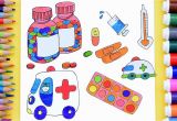 Medicine Bottle Coloring Page How to Draw Doctor Medical Kit for Kids Medical Coloring Pages Art