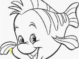 Mermaid Coloring Pages Easy Printable Disney the Little Mermaid Flounder Coloring Pages