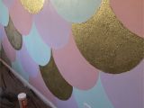 Mermaid Mural Ideas Fish Scales Accent Wall Rooms