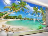 Mexican Wallpaper Murals Custom 3 D Wallpaper Wall Murals 3d Wallpaper Beach Tree Waves