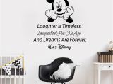 Mickey and Minnie Mouse Wall Murals Mickey Mouse Quote Wall Decals Laughter is Timeless Words