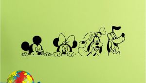 Mickey and Minnie Wall Murals Set 4 Wall Decals Mickey Mouse Minnie Goofy Pluto Kids