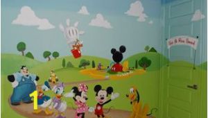 Mickey Mouse Clubhouse Wall Mural Mickey Mouse Clubhouse Kids Play Room Mural Hand Painted