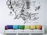 Middle Earth Map Wall Mural Map Of Middle Earth Lord Of the Rings Vinyl Wall Art Decal Wd 0642