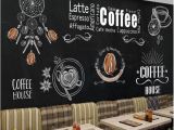 Milk and Coffee Wall Mural Blackboard Hand Drawn Cafe tooling Custom Mural Wallpaper