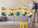 Minion Wall Mural Cute Yellow Man Movie Wall Stickers for Kids Rooms Home Decor 3d