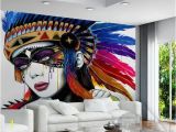 Minion Wall Mural European Indian Style 3d Abstract Oil Painting Wallpaper