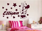 Minnie Mouse Wall Murals Minnie Mouse Wall Decals Girl Personalized Name Decal Vinyl Star
