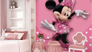 Minnie Mouse Wall Murals Uk Pink Minnie Mouse Heart Dot Wallpaper Wall Decals Wall Art Print Mural