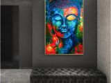 Modern Abstract Wall Murals Modern Buddhism at Peace Colourful Abstract Canvas Wall Art