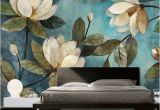 Modern Art Wall Murals Lily Magnolian Floral Wall Decor Wall Mural Oil Paiting