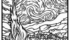 Mondrian Coloring Page Free Coloring Page Coloring Adult Van Gogh Starry Night Large