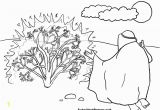 Moses &amp; the Burning Bush Coloring Pages Sunday School Coloring Page Moses Burning Bush