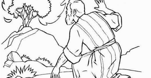 Moses &amp; the Burning Bush Coloring Pages the Incredible Moses Burning Bush Coloring Page to