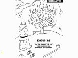 Moses and the Burning Bush Coloring Page Moses Burning Bush Coloring Page W Verse