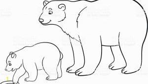Mother and Baby Animal Coloring Pages Coloring Pages Mother Polar Bear with Her Baby Stock Vector Art