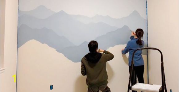 Mountain Wall Mural Diy How to Paint A Mountain Mural On Your Bedroom or Nursery